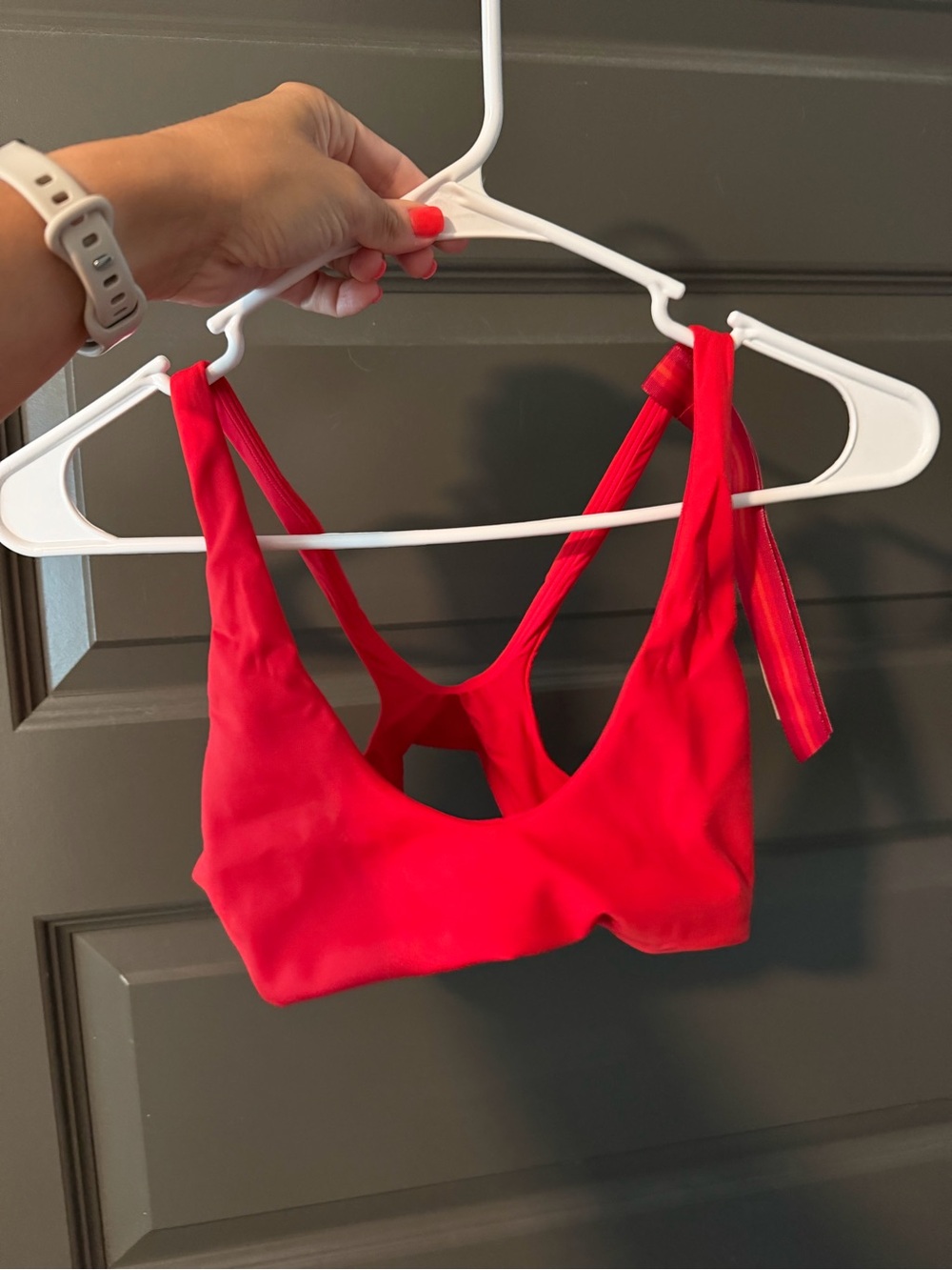 Left on Friday Far Out Bikini Top Medium Sweet Chili Heat
